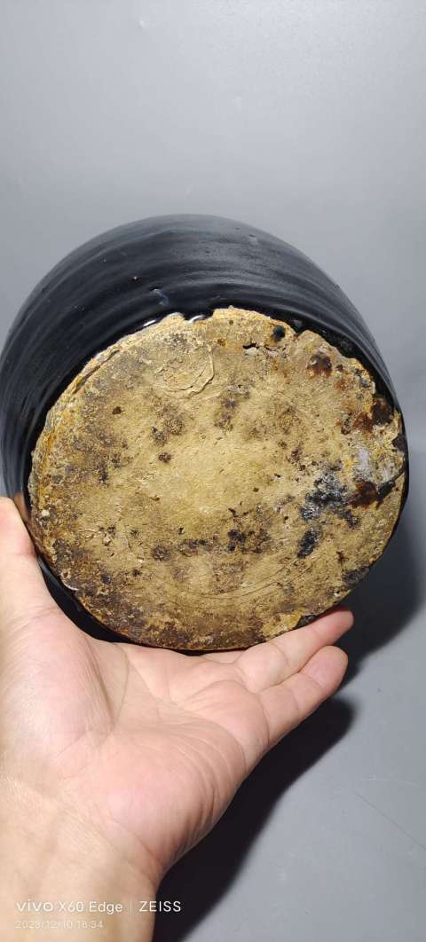 古玩陶瓷磁州窯窯變黑釉嘟嚕瓶拍賣,當前價格999元