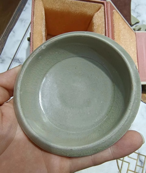 古玩陶瓷館藏級(jí)珍品五代十國(guó)青釉折沿洗拍賣，當(dāng)前價(jià)格5980元