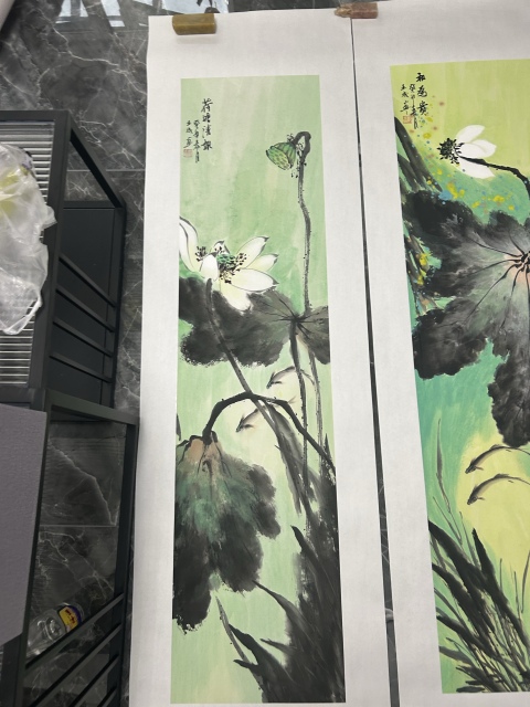 古玩字畫鄧玉成老師精品四條屏《和順圖》拍賣,當前價格780元