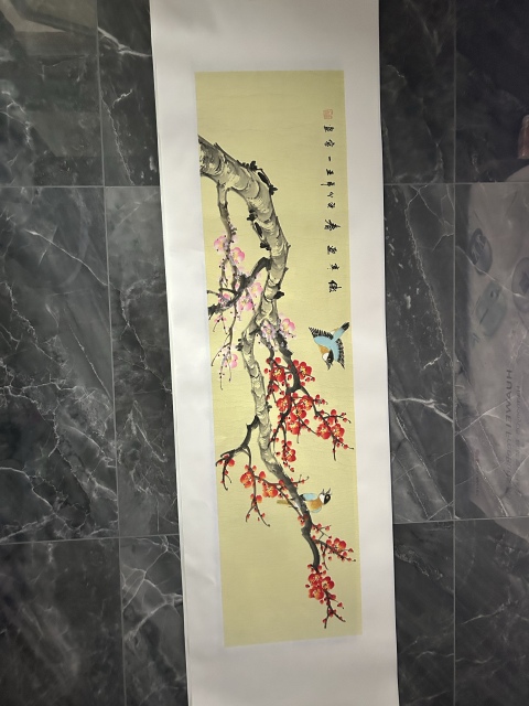 古玩字畫王一容老師精品《花鳥》拍賣，當(dāng)前價(jià)格650元