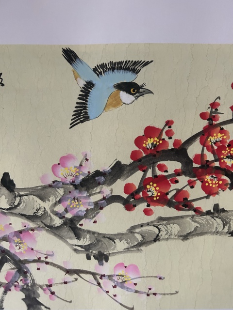 古玩字畫王一容老師精品《花鳥》拍賣，當(dāng)前價(jià)格650元