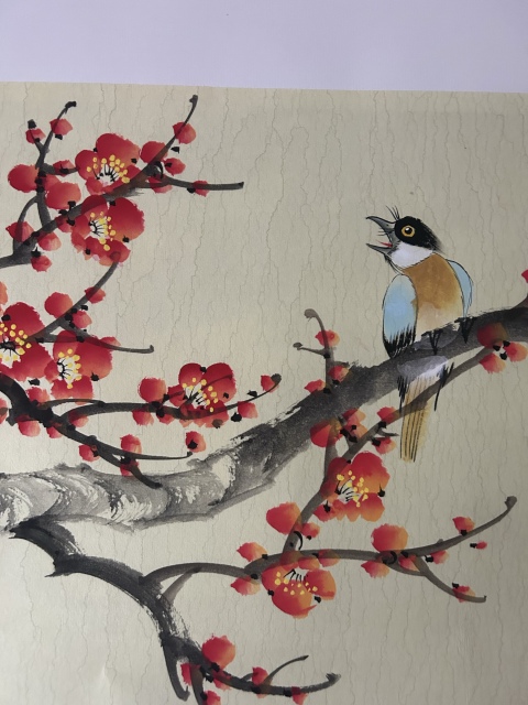 古玩字畫王一容老師精品《花鳥》拍賣，當(dāng)前價(jià)格650元
