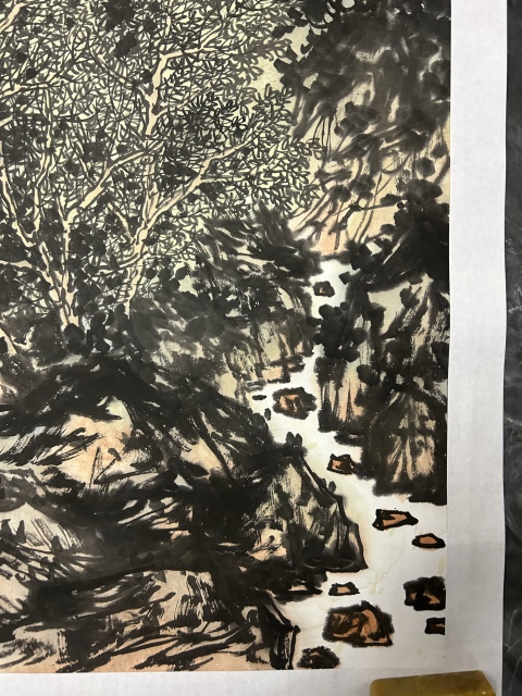 古玩字畫陶六一老師《寫意山水》拍賣，當前價格1788元