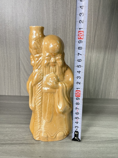 古玩陶瓷黃釉壽星造像拍賣，當前價格160元