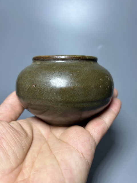 古玩陶瓷宋金耀州窯茶葉末釉茶入（精品茶器）拍賣，當前價格3000元