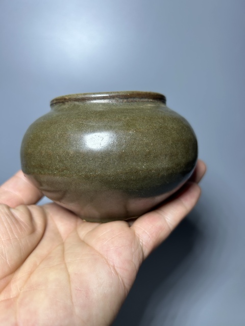 古玩陶瓷宋金耀州窯茶葉末釉茶入（精品茶器）拍賣，當前價格3000元