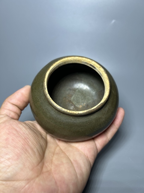 古玩陶瓷宋金耀州窯茶葉末釉茶入（精品茶器）拍賣，當前價格3000元