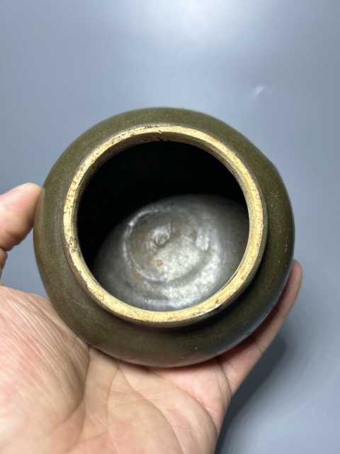 古玩陶瓷宋金耀州窯茶葉末釉茶入（精品茶器）拍賣，當前價格3000元