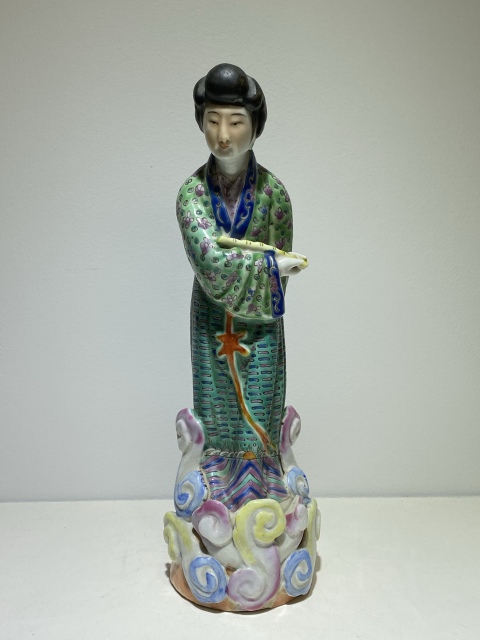 古玩陶瓷粉彩人物瓷塑拍賣，當前價格2888元