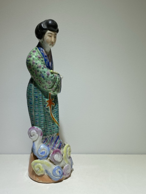 古玩陶瓷粉彩人物瓷塑拍賣，當前價格2888元