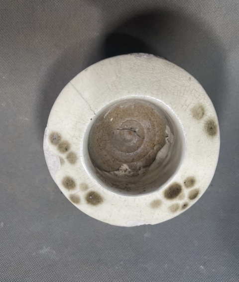 古玩陶瓷宋金?白釉點彩行爐拍賣,當前價格1966元