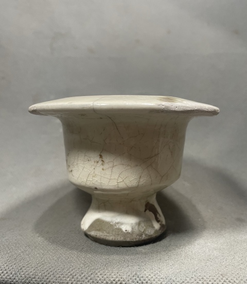 古玩陶瓷宋金?白釉點彩行爐拍賣,當前價格1966元