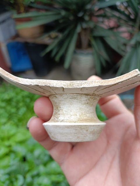 古玩陶瓷精品宋代磁州窯刻蓮花素胎標本拍賣，當前價格600元