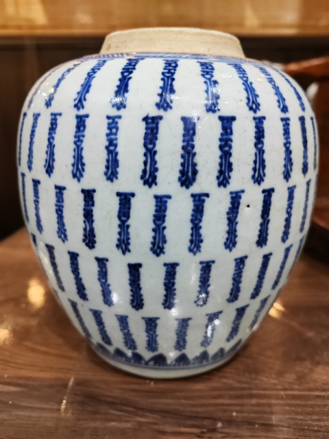 古玩陶瓷康熙青花百壽紋罐拍賣，當前價格5500元