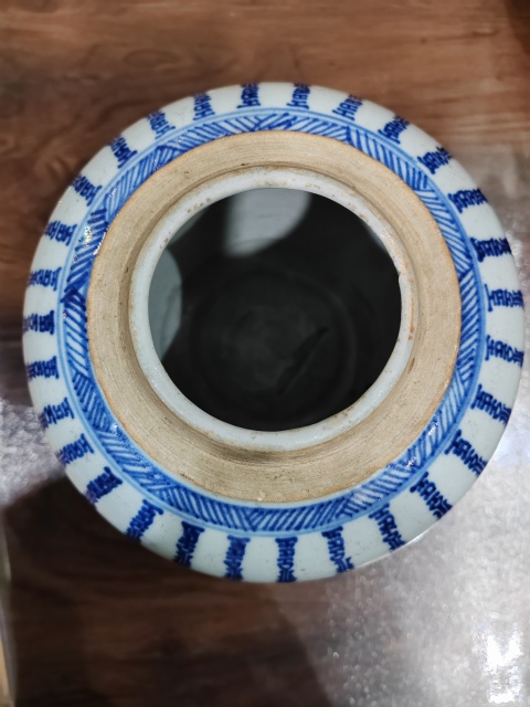 古玩陶瓷康熙青花百壽紋罐拍賣，當前價格5500元