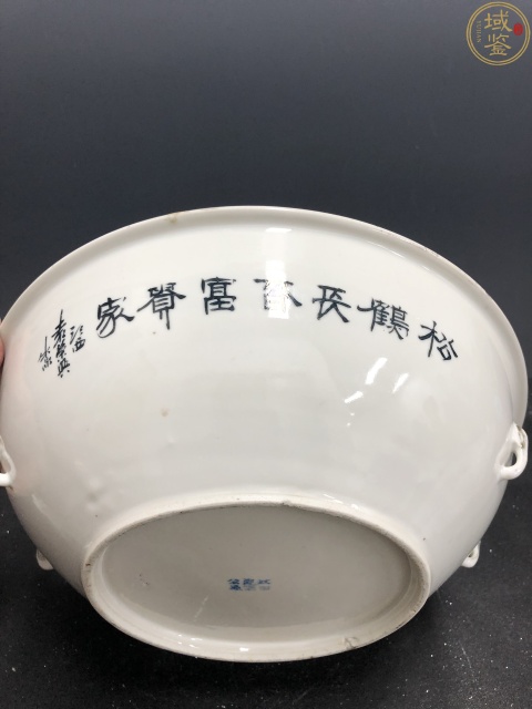 古玩陶瓷江西瓷業(yè)公司官窯款超細路粉彩鶴鹿同春一品鍋拍賣,當前價格5980元