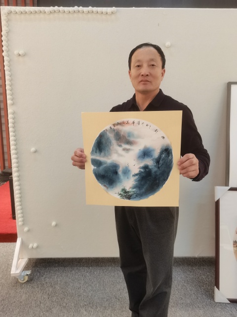 古玩字畫鄭顯慧老師精品《山影》拍賣，當前價格658元
