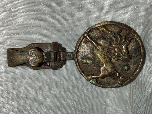 古玩雜項(xiàng)晚清民國(guó)精品銅腰帶扣拍賣，當(dāng)前價(jià)格680元