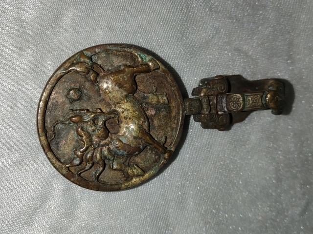 古玩雜項(xiàng)晚清民國(guó)精品銅腰帶扣拍賣，當(dāng)前價(jià)格680元