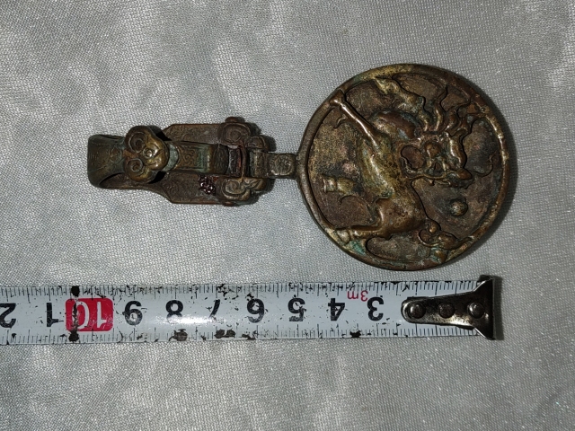 古玩雜項(xiàng)晚清民國(guó)精品銅腰帶扣拍賣，當(dāng)前價(jià)格680元