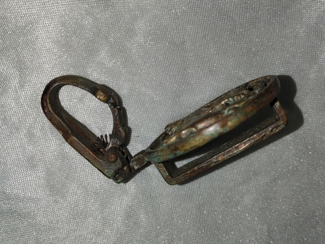 古玩雜項(xiàng)晚清民國(guó)精品銅腰帶扣拍賣，當(dāng)前價(jià)格680元