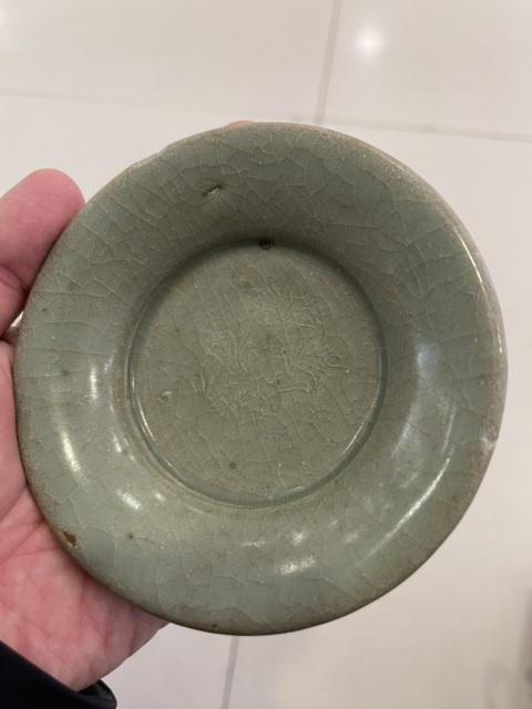 古玩陶瓷明代龍泉盤拍賣，當前價格1200元