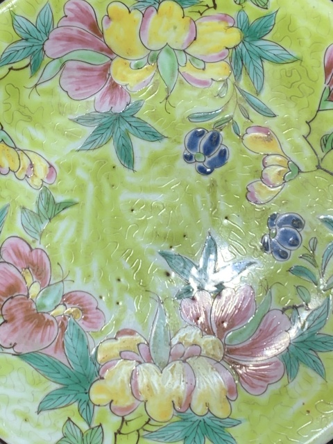 古玩陶瓷(晚清)錦地匝道粉彩花卉紋盤拍賣,當前價格0元