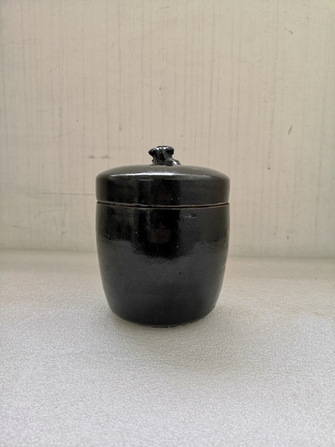 古玩陶瓷磁州窯黑釉蓋缸拍賣,當前價格680元