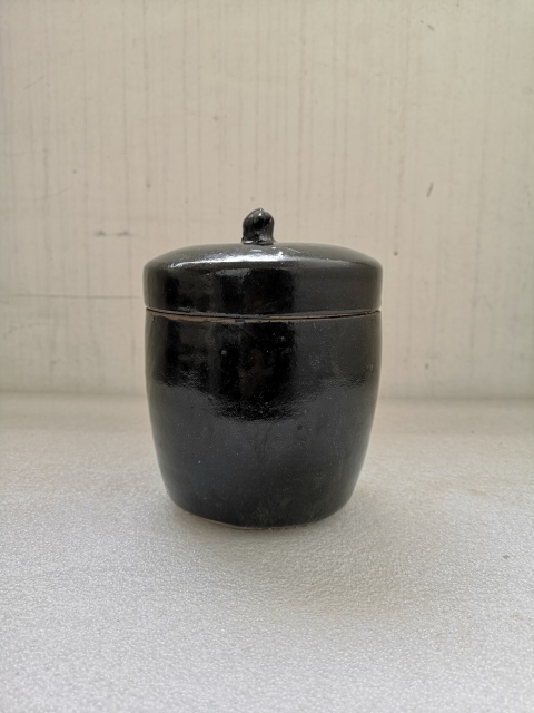 古玩陶瓷磁州窯黑釉蓋缸拍賣,當前價格680元