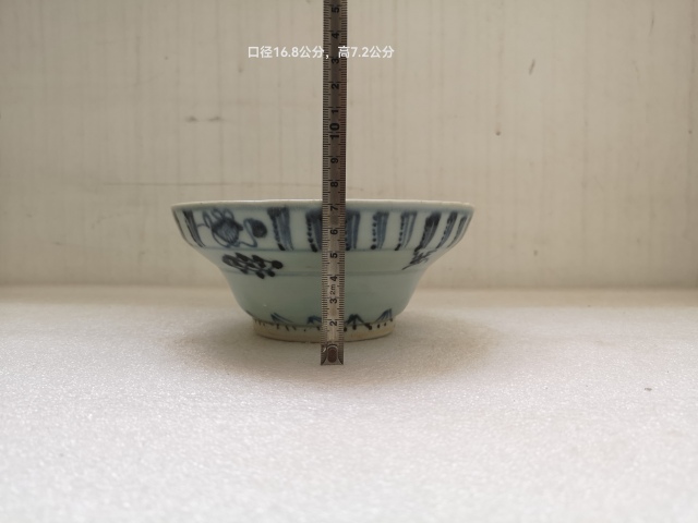 古玩陶瓷青花花卉紋折腰碗拍賣(mài),當(dāng)前價(jià)格780元