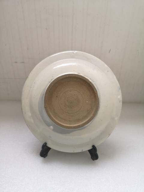 古玩陶瓷晚清青花魚紋盤拍賣,當前價格550元