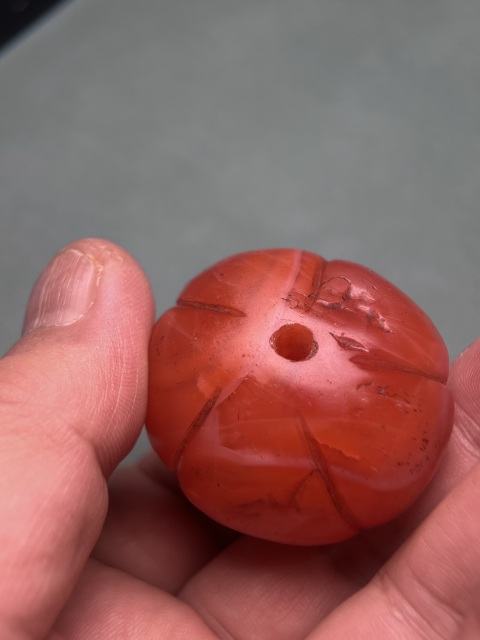 古玩玉器藏傳南紅瓜珠3拍賣，當前價格5600元
