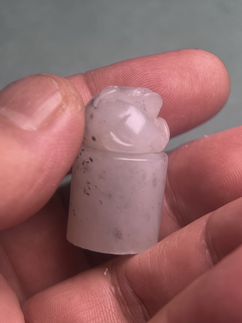 古玩玉器和田籽料貔貅鈕對章拍賣,當前價格4600元