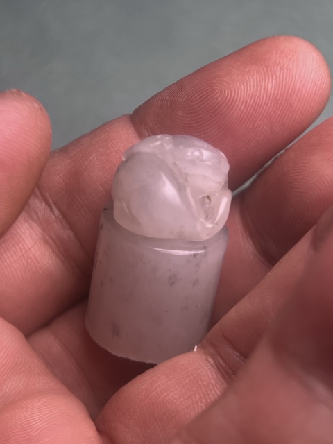 古玩玉器和田籽料貔貅鈕對章拍賣,當前價格4600元