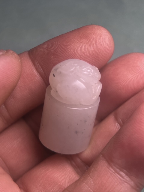 古玩玉器和田籽料貔貅鈕對章拍賣,當前價格4600元