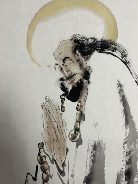 古玩字畫王銘《達摩祈福》拍賣,當前價格1280元