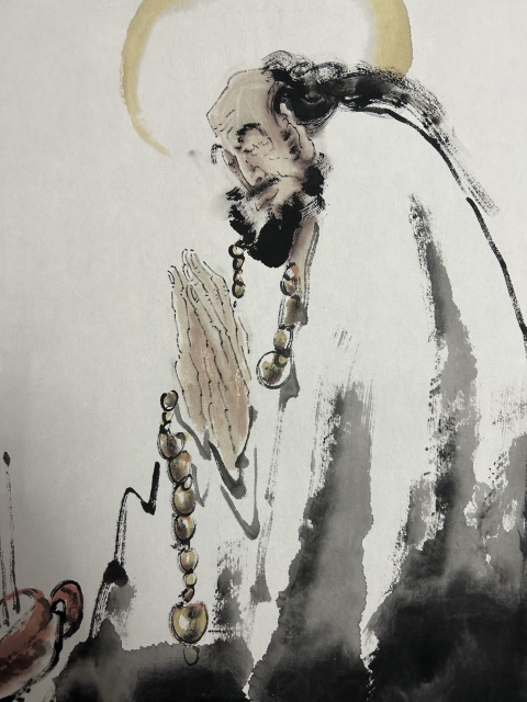 古玩字畫王銘《達摩祈福》拍賣,當前價格1280元