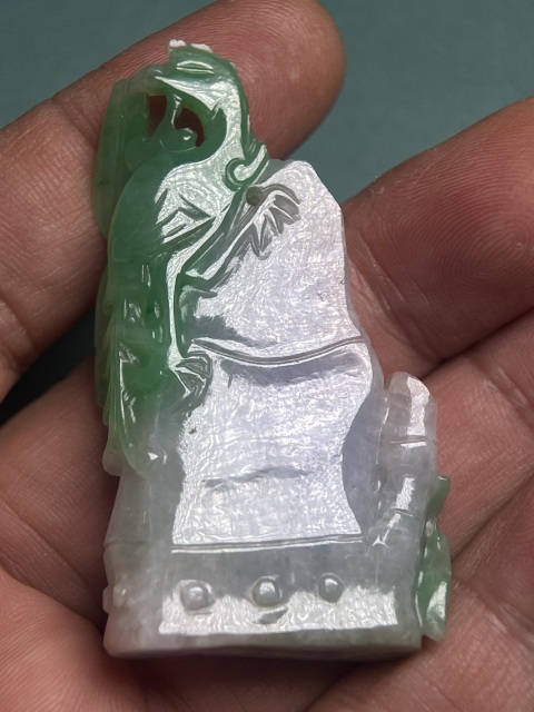 古玩玉器清代翡翠鳴鳳在竹拍賣,當前價格31800元