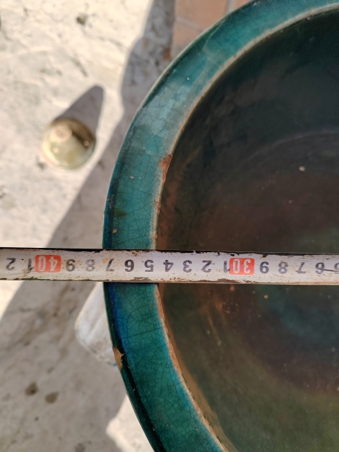 古玩陶瓷清代銅官窯綠釉盆拍賣,當前價格3999元
