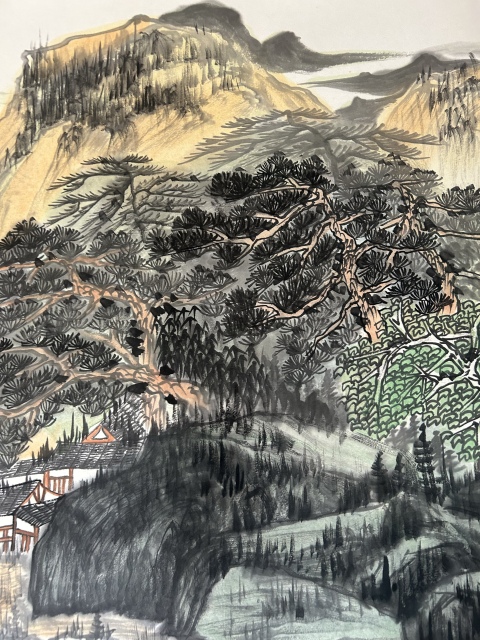 古玩字畫羅峻老師精品《山水》拍賣,當前價格750元