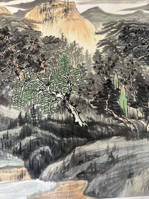 古玩字畫羅峻老師精品《山水》拍賣,當前價格750元