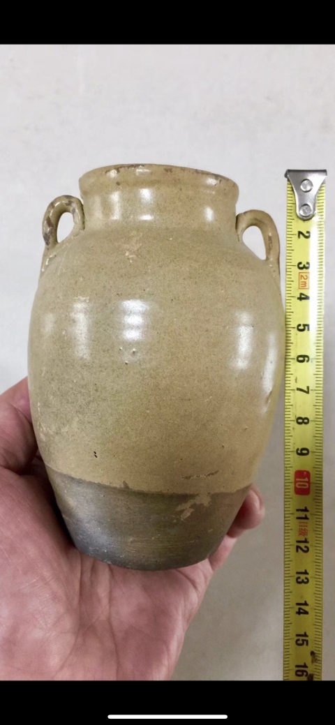 古玩陶瓷越窯系青瓷雙系罐拍賣，當前價格1688元