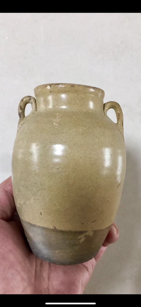 古玩陶瓷越窯系青瓷雙系罐拍賣，當前價格1688元
