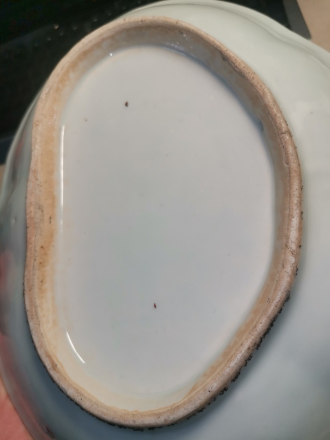 古玩陶瓷清中晚期 廣彩花鳥人物故事紋海棠盤拍賣,當前價格2000元
