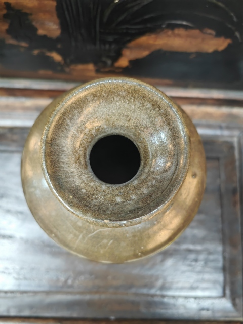 古玩陶瓷磁州窯褐釉雙系瓶拍賣，當前價格200元