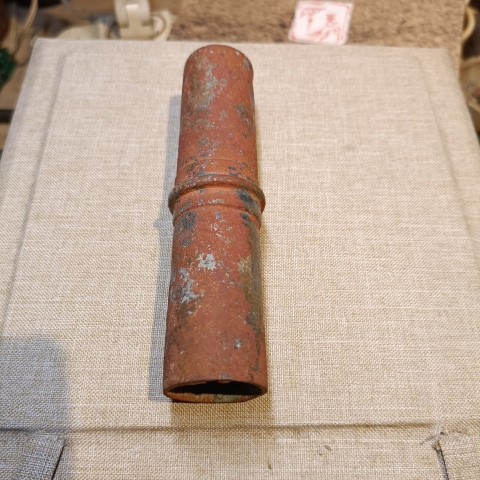 古玩銅器漢朱砂銹矛墩拍賣,當(dāng)前價(jià)格1280元