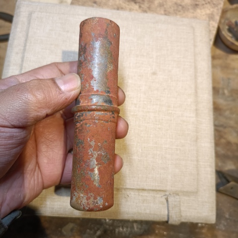 古玩銅器漢朱砂銹矛墩拍賣,當(dāng)前價(jià)格1280元