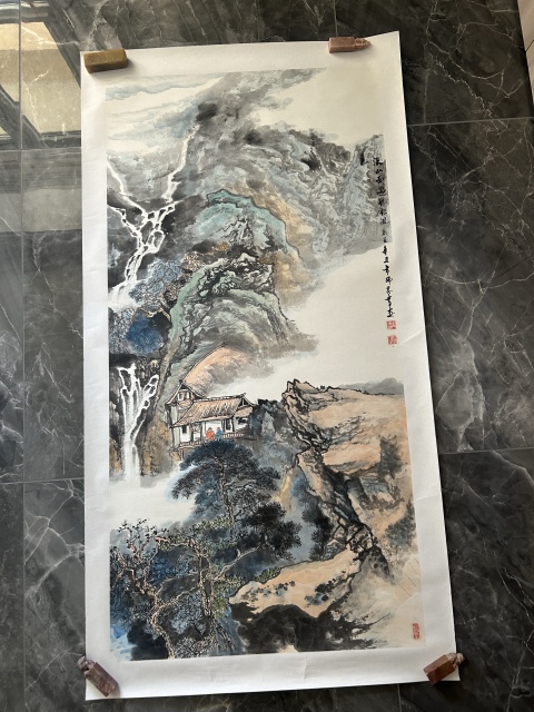 古玩字畫王瑞忠《山水》拍賣,當前價格1988元