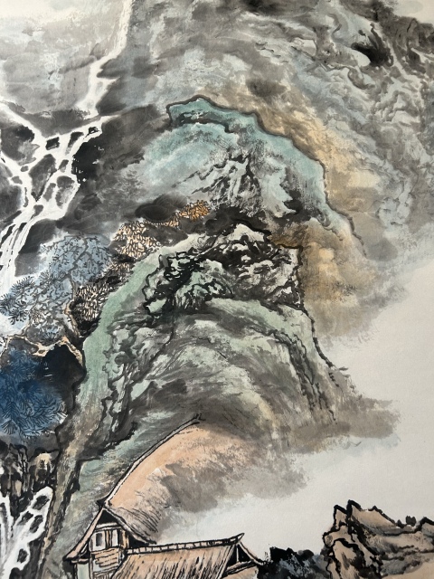 古玩字畫王瑞忠《山水》拍賣,當前價格1988元