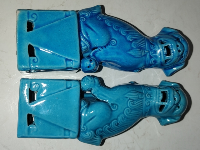 古玩陶瓷孔雀藍(lán)釉獅子擺件拍賣,當(dāng)前價格628元